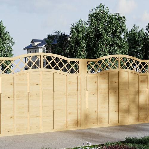 Privacy wooden fencing garden - wooden,